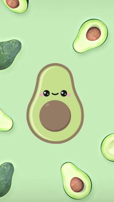 Обои с авокадо кавай