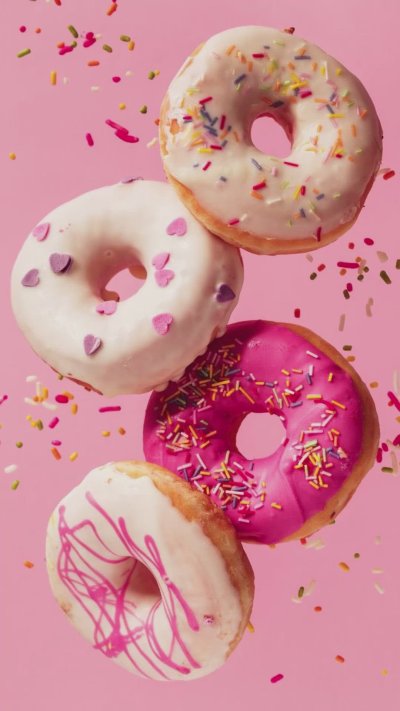 Пончик розовый