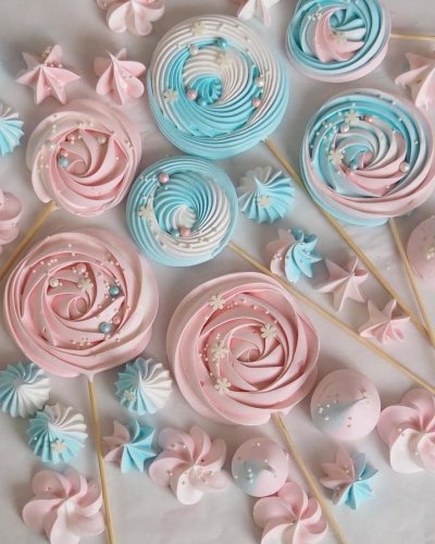 Цветное безе на палочке