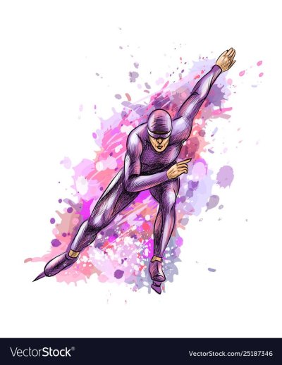 Конькобежный спорт рисунок