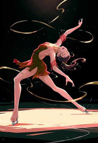 Аниме девушки на коньках