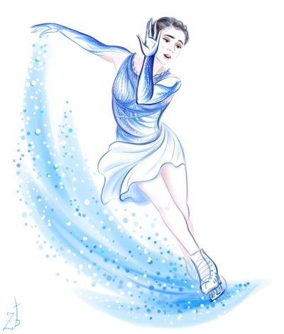 Рисунок фигурное катание Камила Валиева