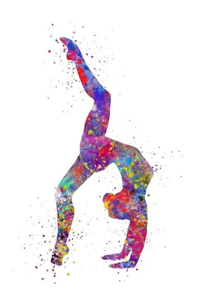Гимнастка силуэт цветной