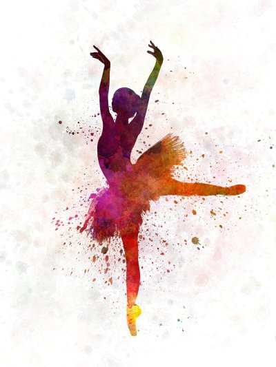 Цветные силуэты танцоров