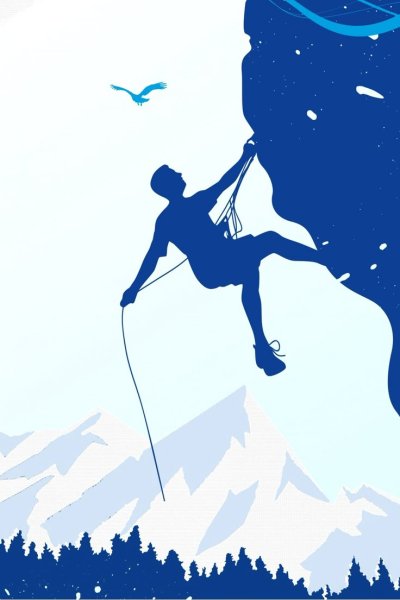 Скалолаз силуэт