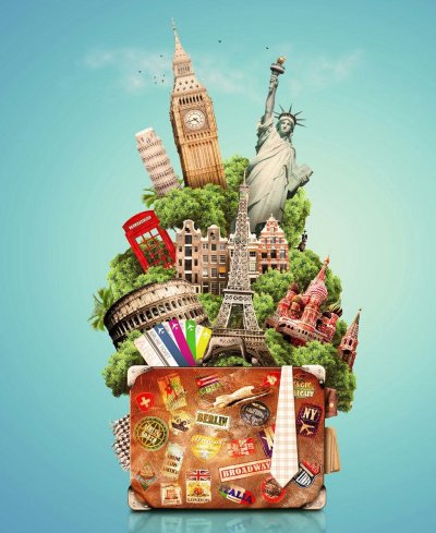 Путешествия коллаж