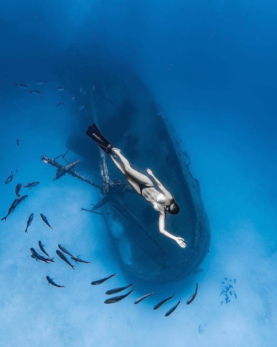 Сара Кэмпбелл фридайвинг