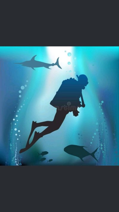 Дайвер силуэт