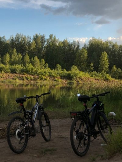 Велосипед на природе