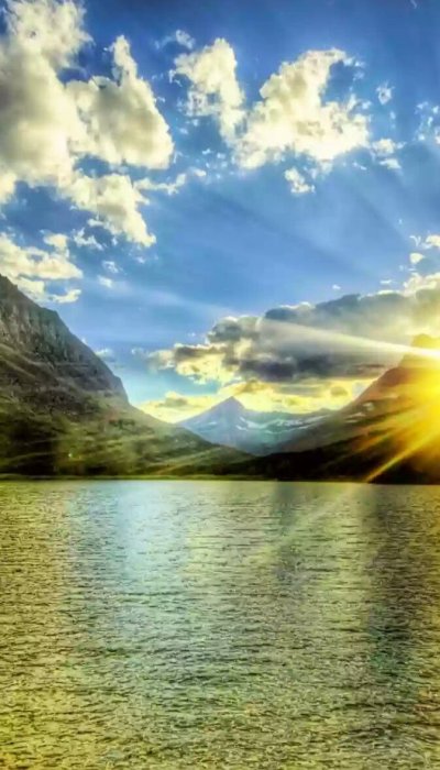 Горы солнце