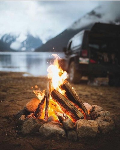 Палатка костер