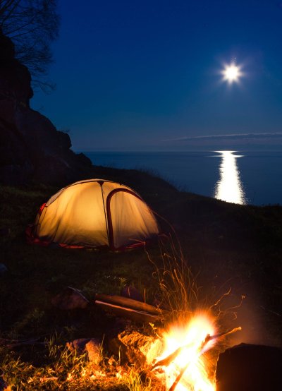 Палатка костер