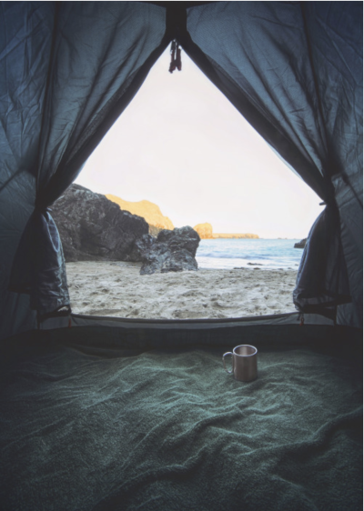 Красивый вид из палатки