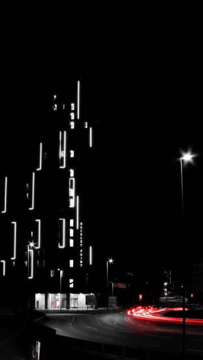 Ночной город темный