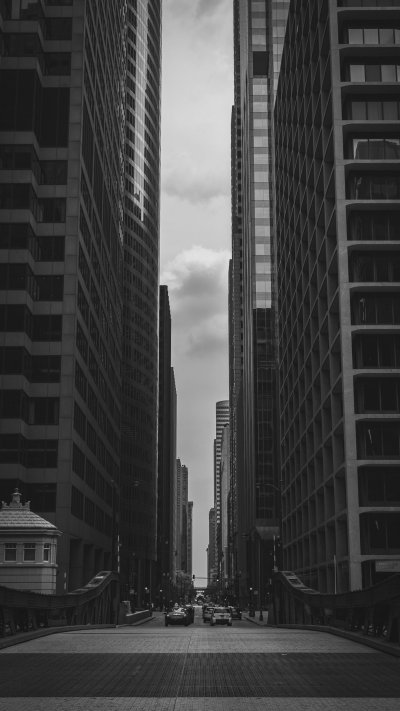 Черно белый город